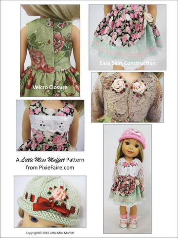 Little Miss Muffett WellieWishers Lacie 14.5" Doll Clothes Pattern larougetdelisle