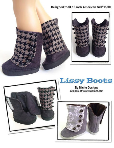 Miche Designs Shoes Lissy Boots 18" Doll Shoe Pattern larougetdelisle