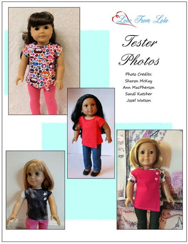 Love From Lola 18 Inch Modern The Lucy Shirt 18" Doll Clothes Pattern larougetdelisle