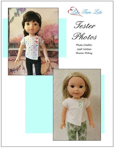 Love From Lola WellieWishers The Lucy Shirt 14.5" Doll Clothes Pattern larougetdelisle