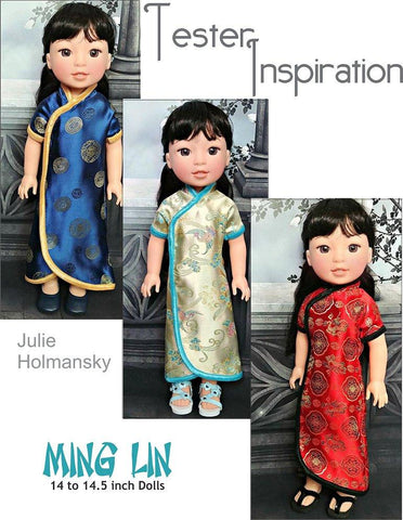 Doll Tag Clothing WellieWishers Ming Lin Pattern for 14 to 14.5 Inch Dolls larougetdelisle