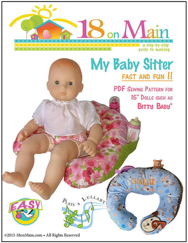 18 On Main Bitty Baby/Twin My Baby Sitter 15" Baby Doll Accessory Pattern larougetdelisle