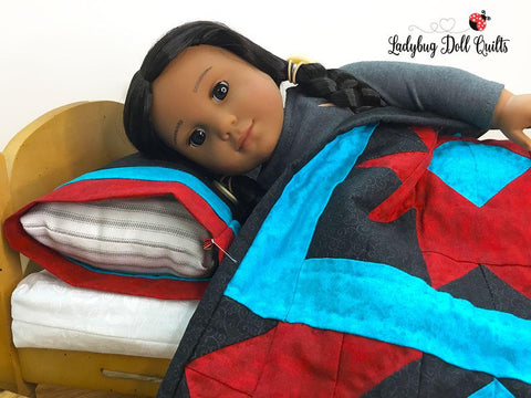 Ladybug Doll Quilts Quilt Navajo Nights 18" Doll Quilt Pattern larougetdelisle