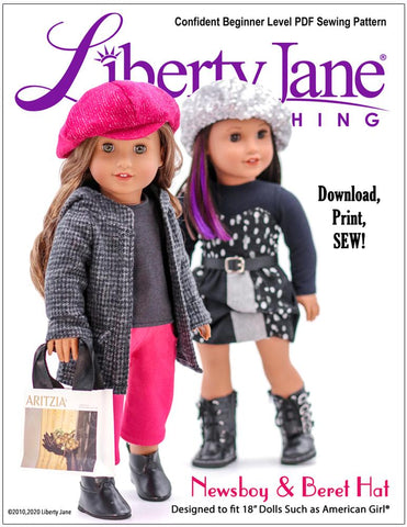 Liberty Jane 18 Inch Modern Newsboy and Beret Hat 18" Doll Accessories larougetdelisle
