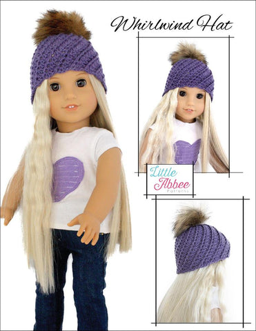 Little Abbee Crochet Whirlwind Hat 18" Doll Crochet Pattern larougetdelisle