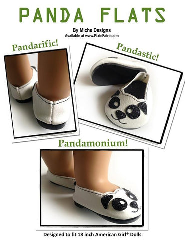 Miche Designs Shoes Panda Flats 18" Doll Shoes larougetdelisle