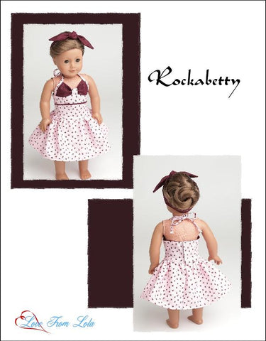 Love From Lola 18 Inch Modern Rockabetty 18" Doll Clothes Pattern larougetdelisle