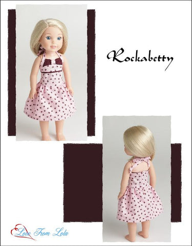 Love From Lola WellieWishers Rockabetty 14.5" Doll Clothes Pattern larougetdelisle
