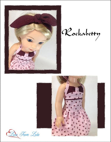 Love From Lola WellieWishers Rockabetty 14.5" Doll Clothes Pattern larougetdelisle