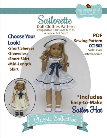 My Angie Girl 18 Inch Modern Sailorette 18" Doll Clothes larougetdelisle
