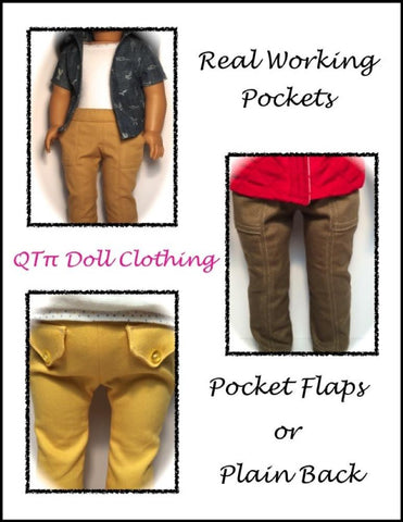 QTπ Doll Clothing 18 Inch Modern Skinny Utility Pant 18" Doll Clothes larougetdelisle