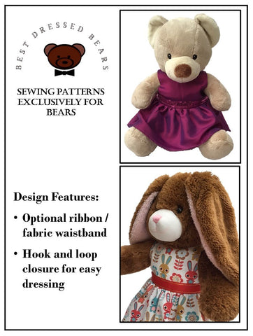 Best Dressed Bears Build-A-Bear Darcey Dress Pattern for Build-A-Bear Dolls larougetdelisle