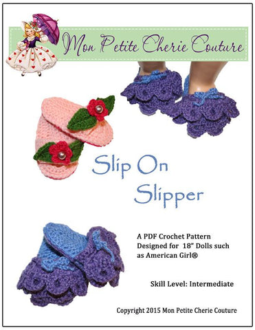 Mon Petite Cherie Couture Crochet Slip On Slipper Crochet Pattern larougetdelisle