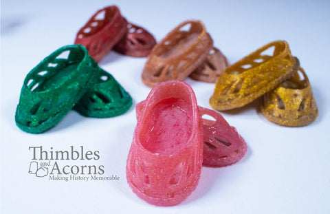 Thimbles and Acorns Shoes Jelly Flats 18" Doll Shoe Pattern larougetdelisle