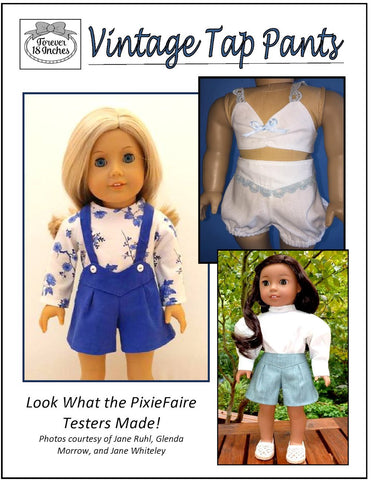 Forever 18 Inches 18 Inch Modern Vintage Tap Pants 18" Doll Clothes Pattern larougetdelisle