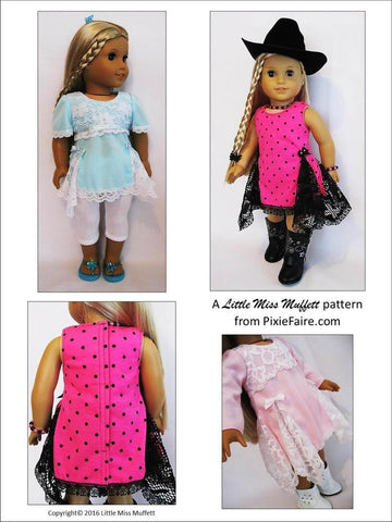 Little Miss Muffett 18 Inch Modern Valentina 18" Doll Clothes Pattern larougetdelisle