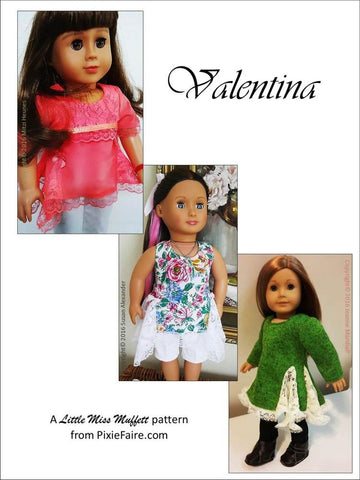 Little Miss Muffett 18 Inch Modern Valentina 18" Doll Clothes Pattern larougetdelisle