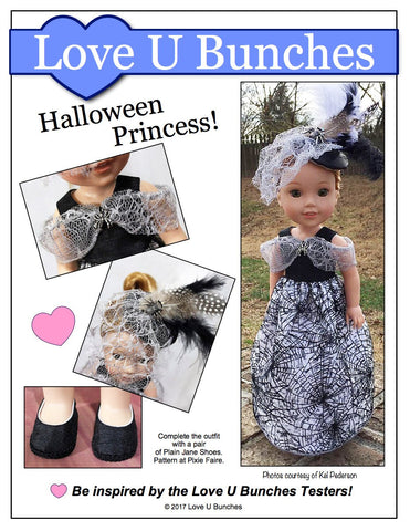 Love U Bunches WellieWishers Princess Anya 14.5" Doll Clothes Pattern larougetdelisle