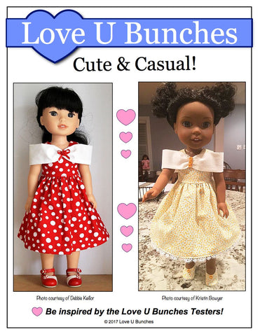 Love U Bunches WellieWishers Princess Anya 14.5" Doll Clothes Pattern larougetdelisle