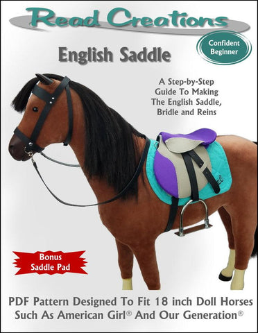Read Creations 18 Inch Modern English Saddle 18" Doll Pet Pattern larougetdelisle