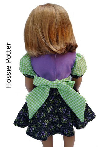Flossie Potter 18 Inch Historical Becka's Dress 18" Doll Clothes Pattern larougetdelisle