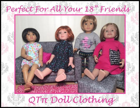 QTπ Doll Clothing 18 Inch Modern Modern Sofa Set 18" Doll Furniture larougetdelisle