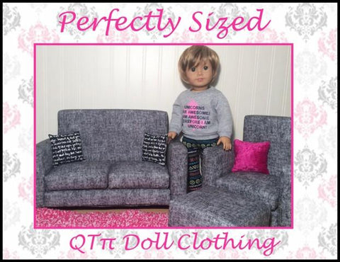 QTπ Doll Clothing 18 Inch Modern Modern Sofa Set 18" Doll Furniture larougetdelisle