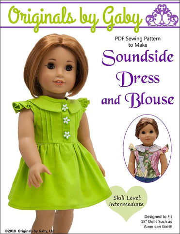 Originals by Gaby 18 Inch Modern Soundside Dress and Blouse 18" Doll Clothes larougetdelisle