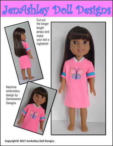Jen Ashley Doll Designs WellieWishers Relaxed Fit Football Jersey 14.5" Doll Clothes Pattern larougetdelisle