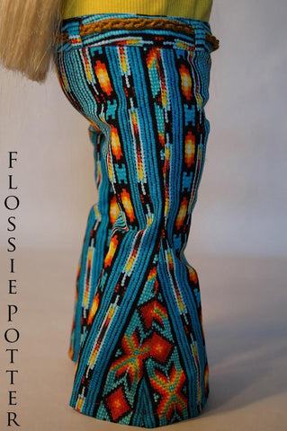 Flossie Potter 18 Inch Historical Hip-Hugger Bell Bottoms 18" Doll Clothes larougetdelisle