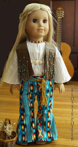 Flossie Potter 18 Inch Historical Hip-Hugger Bell Bottoms 18" Doll Clothes larougetdelisle