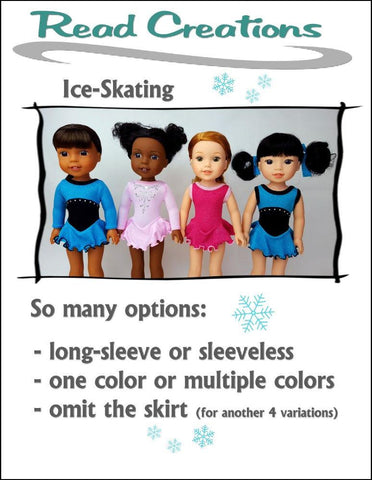 Read Creations WellieWishers Ice-Skating Leo 14.5" Doll Clothes Pattern larougetdelisle
