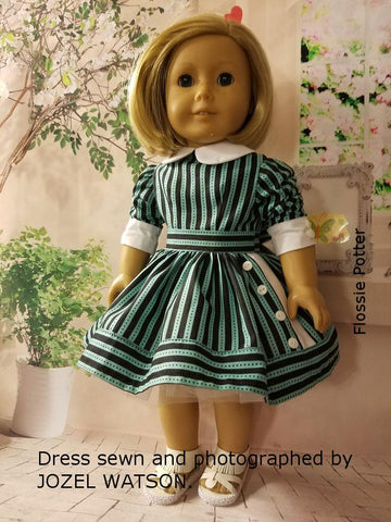 Flossie Potter 18 Inch Historical Joni's Uptown Dress 18" Doll Clothes Pattern larougetdelisle
