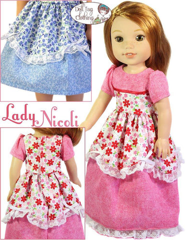Doll Tag Clothing WellieWishers Lady Nicoli 14.5" Doll Clothes Pattern larougetdelisle