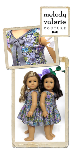 Melody Valerie Couture 18 Inch Modern Lisianthus Dress 18" Doll Clothes larougetdelisle