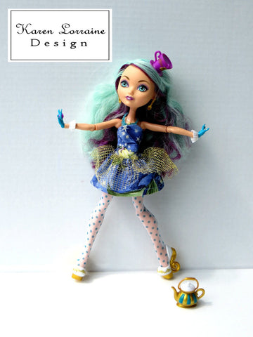 Karen Lorraine Design Monster High Overskirt Package Pattern for Ever After High Dolls larougetdelisle