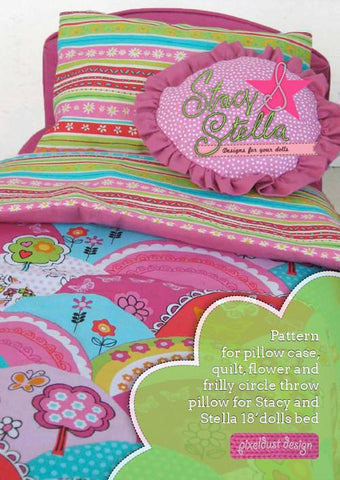 Stacy and Stella 18 Inch Modern Bedding for 18" Dolls larougetdelisle