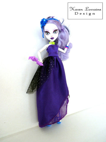 Karen Lorraine Design Monster High Stepping Out Pattern for Ever After High and Monster High Dolls larougetdelisle