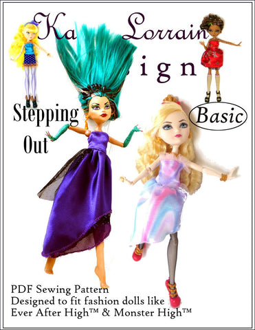 Karen Lorraine Design Monster High Stepping Out Pattern for Ever After High and Monster High Dolls larougetdelisle