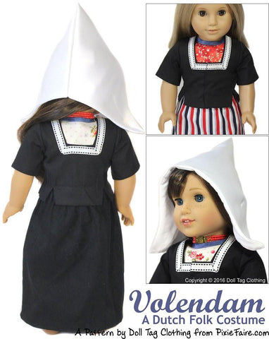 Doll Tag Clothing 18 Inch Historical Volendam: A Dutch Folk Costume 18" Doll Clothes larougetdelisle