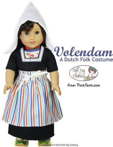 Doll Tag Clothing 18 Inch Historical Volendam: A Dutch Folk Costume 18" Doll Clothes larougetdelisle